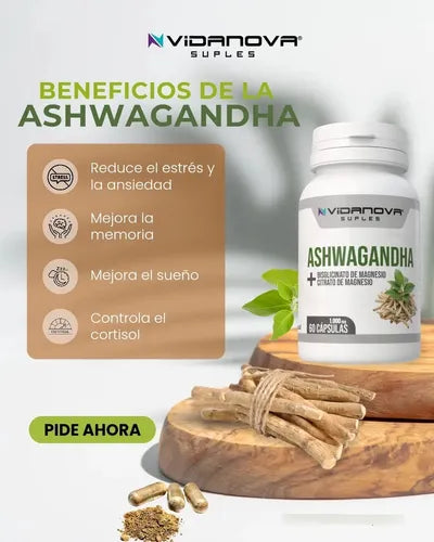 Ashwagandha + Magnesio 1000mg 60 CAPS
